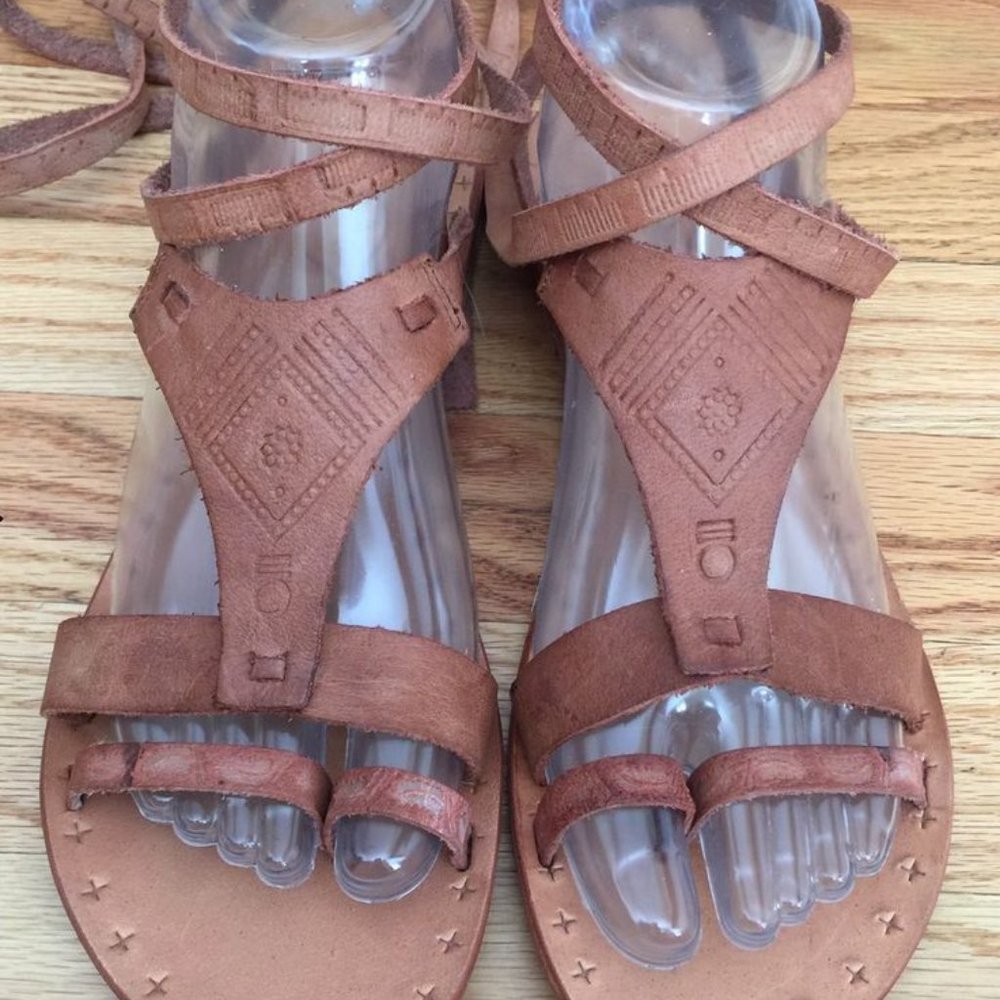 Free People Y2K Oliviera Wrap Gladiator Sandals Size 38 (Pre-Loved)
